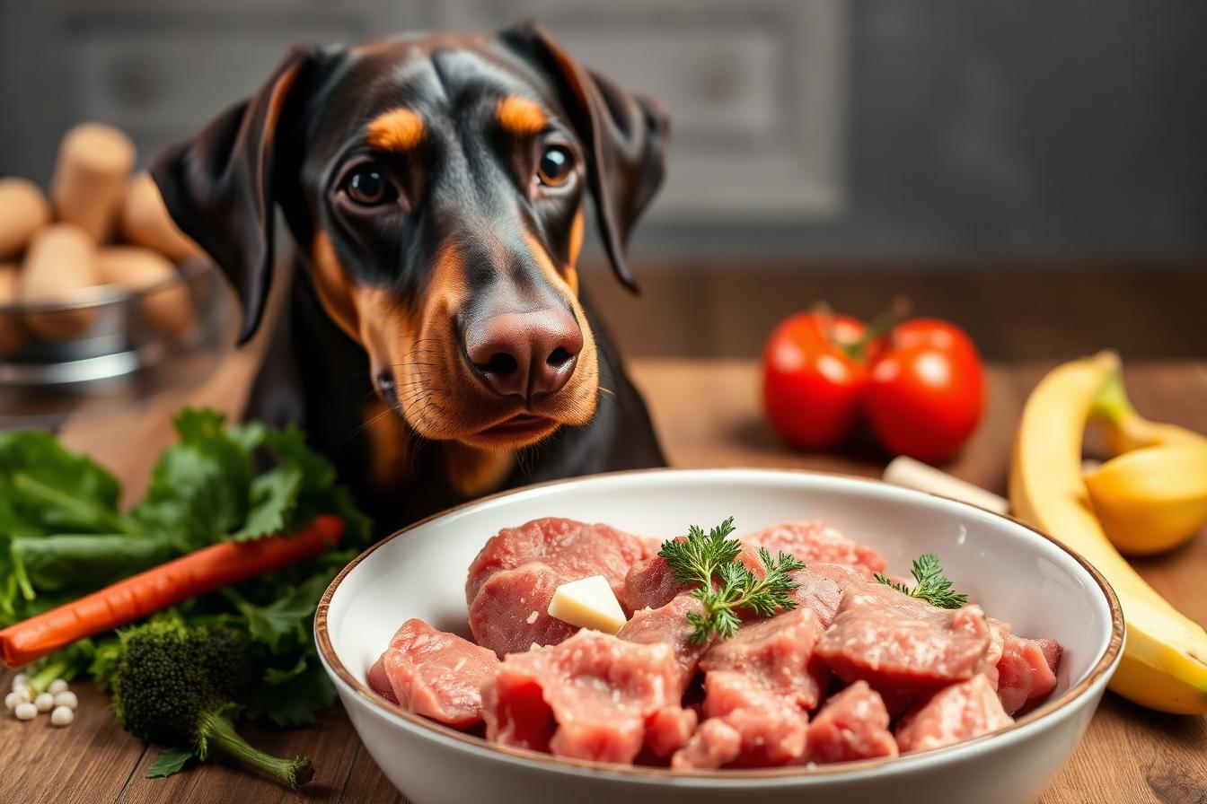 Alimentación ideal para un Dóberman adulto